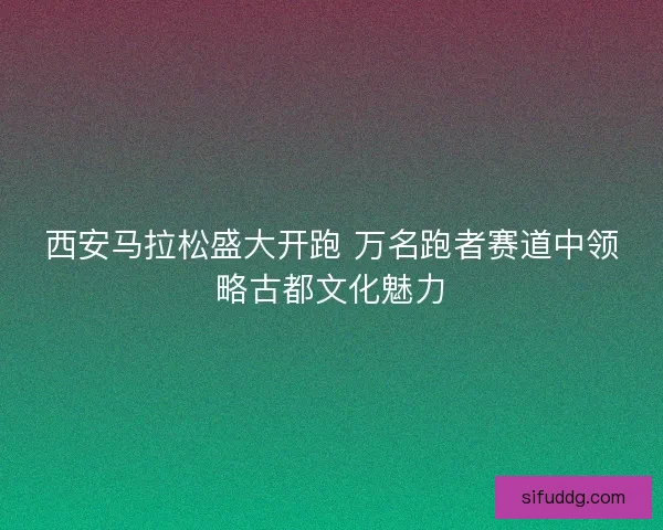 西安马拉松盛大开跑 万名跑者赛道中领略古都文化魅力 西安马拉松盛大开跑 万名跑者赛道中领略古都文化魅力